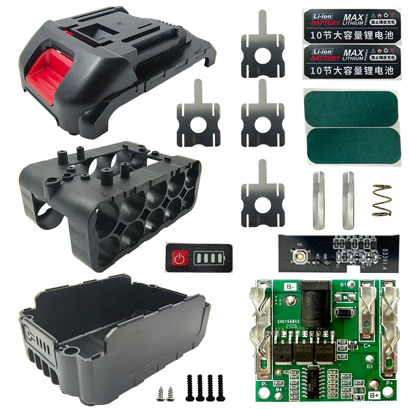 Ящик для хранения литий-ионного аккумулятора, печатная плата защиты BMS, без оригинального корпуса Makita для Lomvum Zhipu Hongsong Jingmi Ящик для хранения литий-ионного аккумулятора, печатная плата защиты BMS, без оригинального корпуса Makita для Lomvum Zhipu Hongsong Jingmi