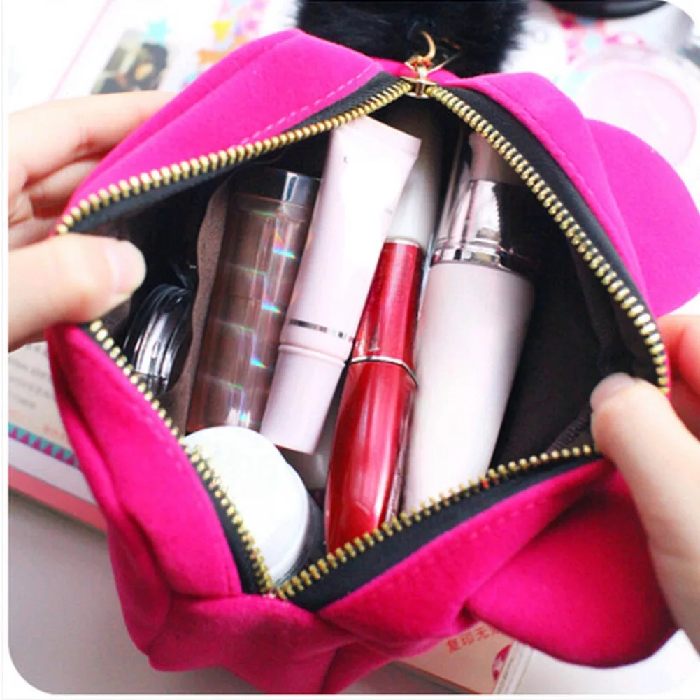 Cute Cat Large-capacity Cosmetic Bag Korean Cute Clutch Bag Coin Purse Ladies Portable Travel Wash Bag Cosmetic Storage Bags