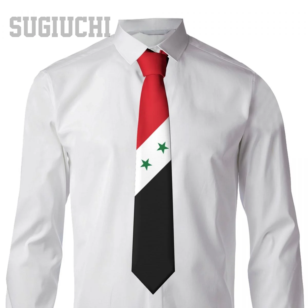 Syria Flag Emblem Men Women Neck Ties Casual Plaid Tie Suits Slim Wedding Party Business Necktie Gravatas