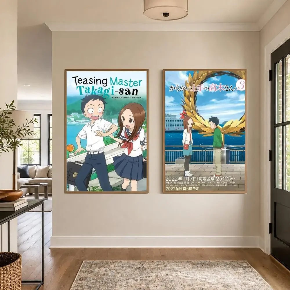 Teasing Master Takagi san Poster Graphic Wall Art Poster HD Waterproof PP Paper Print for Bedroom Living Room Office Decor Gift