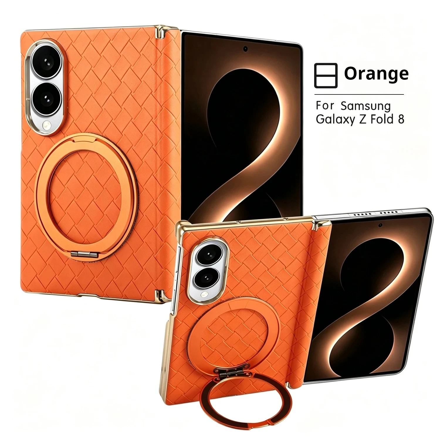For Samsung Galaxy Z Fold 8 Wide 5G Case Luxury Ultra-thin Bracket Magnetic Wireless Charging Shockproof Back Cover Accessories