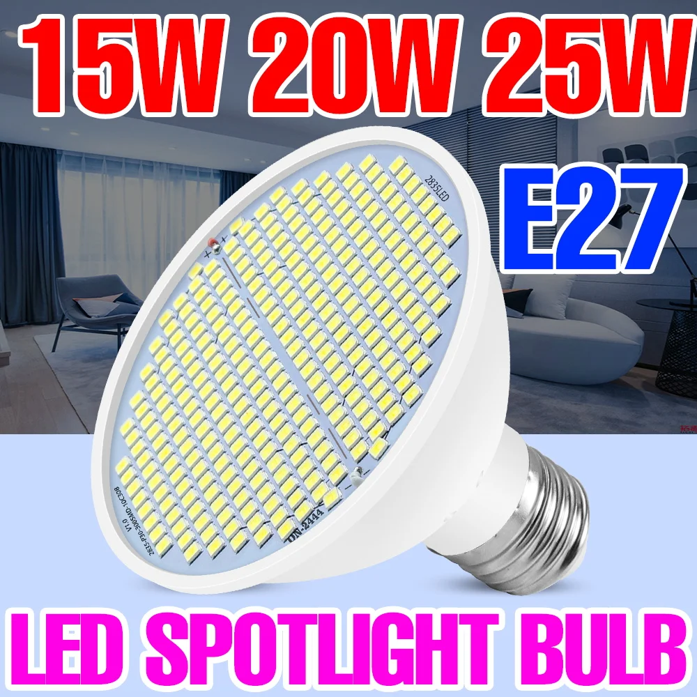 

25 Вт светодиодная лампа E27/E26 AC220V прожектор потолочный светильник 20 Вт 15 Вт люстра 110 В домашняя спальня балкон офисное освещение холодный/теплый