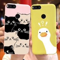 Cute Animal Cartoon Case For Xiaomi Mi A1 (Mi 5X) Candy Color Soft Silicone Jelly Phone Cover For Xiaomi Mi 5X MiA1 Bumper