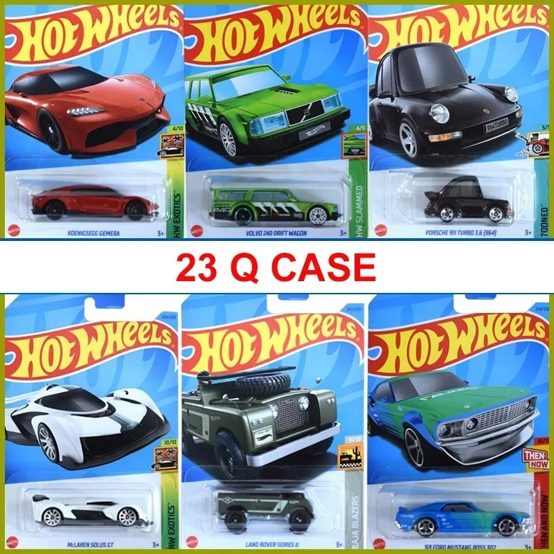 Original Hot Wheels Car Diecast 23 Q Case  1/64 Initial D Continental Porsche Turbo Car Corvette Juguetes Boys Toys for Children