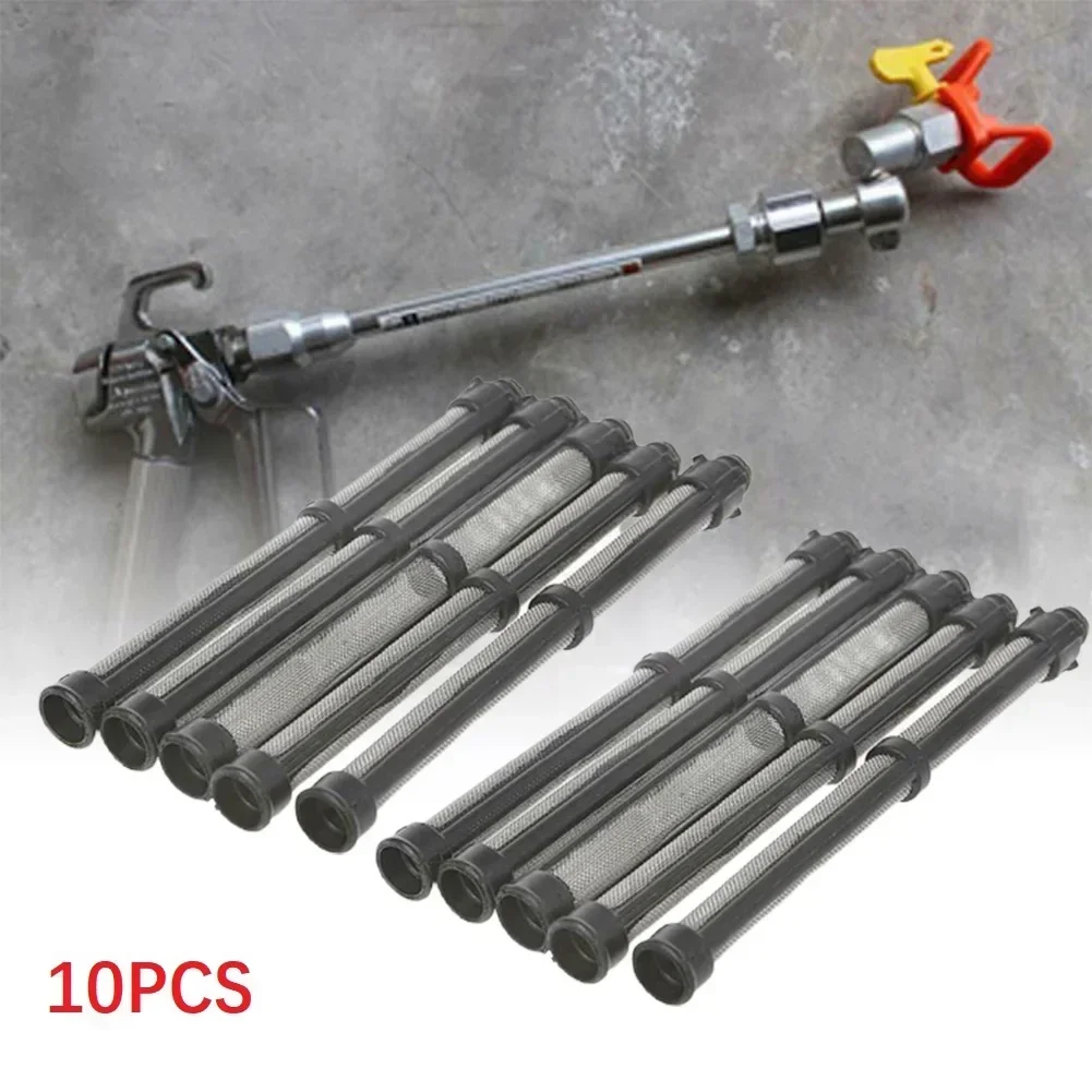 10pcs Black Airless Spray Pump Filter Grid 60 Mesh Replacement Mesh Filter For 390 /395/ 490/ 495 Airless Spraying Machine