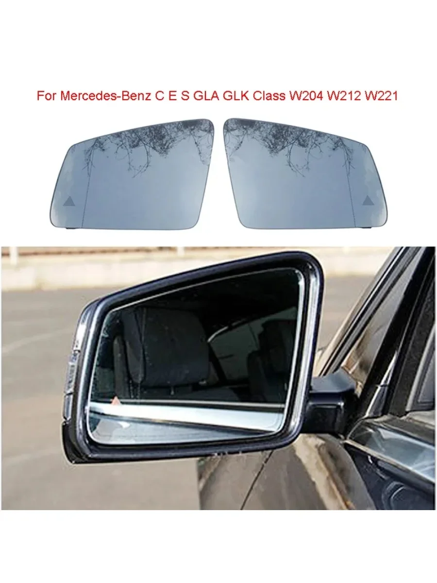 

Wide Angle Replacement Heated Blind Spot Warning Wing Rear Mirror Glass For Mercedes-Benz C E S GLA GLK Class W204 W212 W221