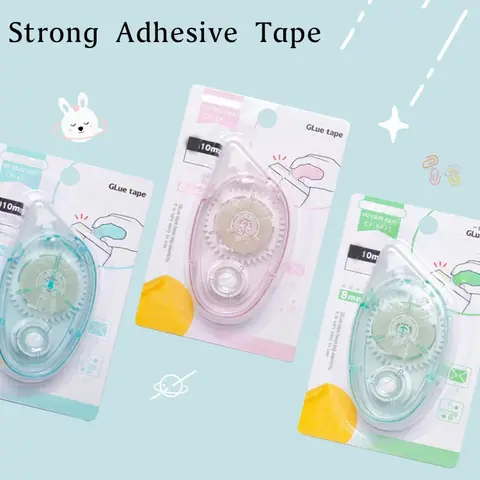 10m*8mm Strong Double Sided Adhesive Glue Tape DIY Scrapbooking Office Stationery Supplies High Viscosity Roller Tape