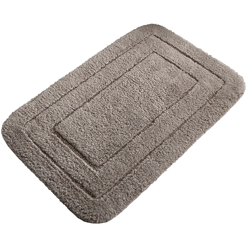 Nordic Minimalism Solid Color Home Rug Living Room Non-slip mat Pure Cotton Material Thickened Carpet Absorbent Bath Mat Doormat