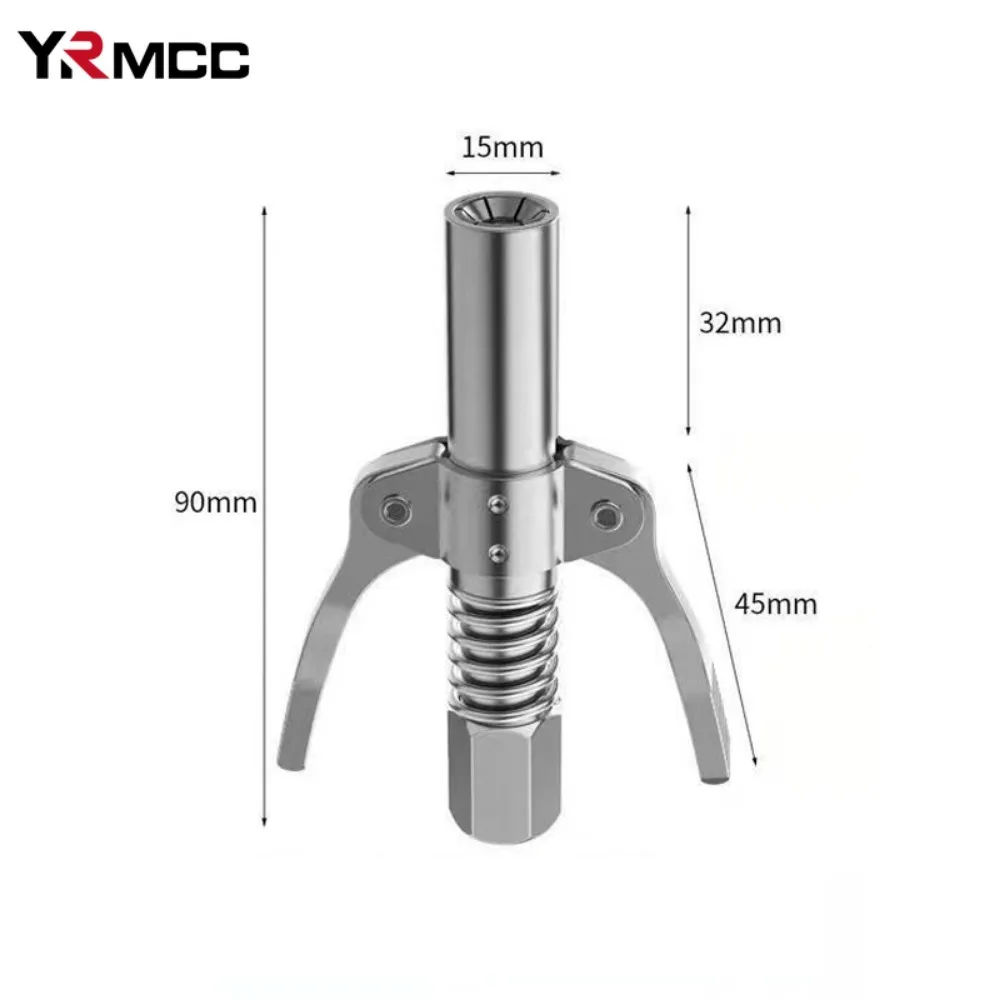 2PCS Grease Gun Coupler Kit 10000 PSI NPTI/8 Oil Pump Quick Release Lubricant Car Syringe Tip Grease Nozzle Tube Car Repair Tool