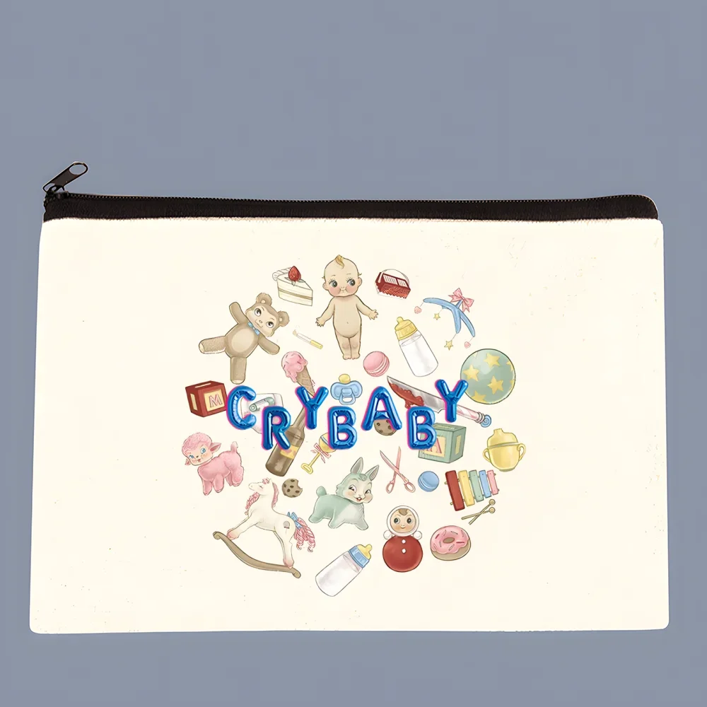 멜라니 마르티네즈 포탈스 가수 음악 동전 지갑 여성용 패브릭 소형 지갑 미니 클러치 백 귀여운 캔버스 키 케이스 동전 지갑