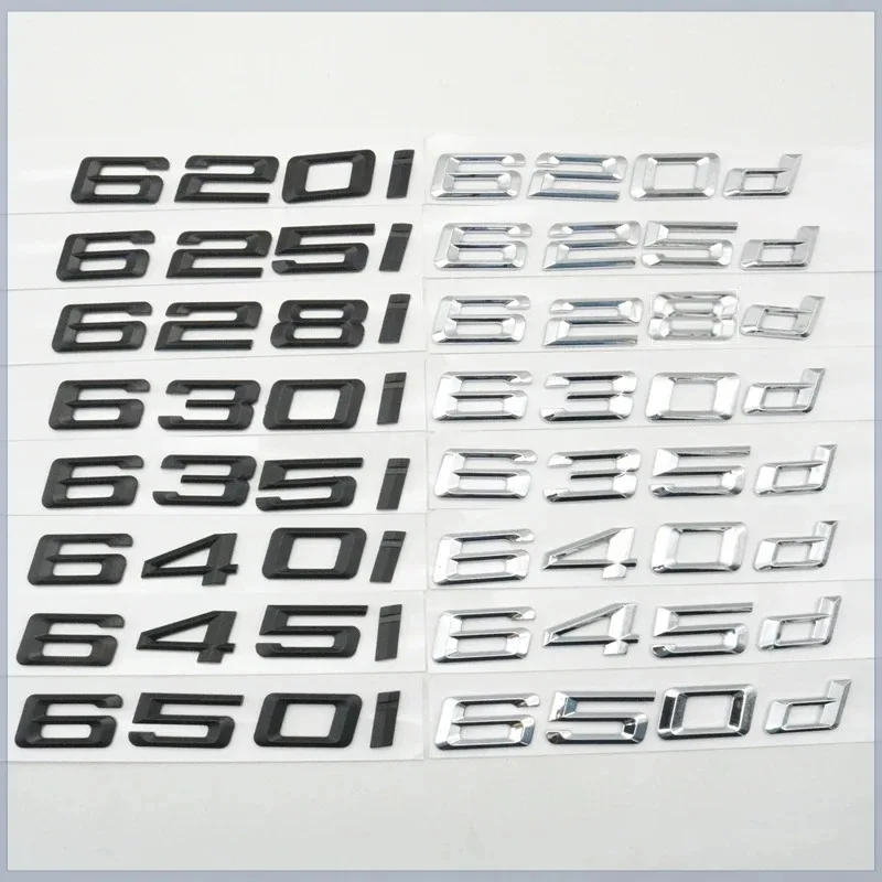 

3D ABS глянцевый черный эмблема багажника, логотип для 6-й серии E63 E64 F12 F13 630i 635i 640i 645i 650i 620d 630d 625d 628d 635d 640d