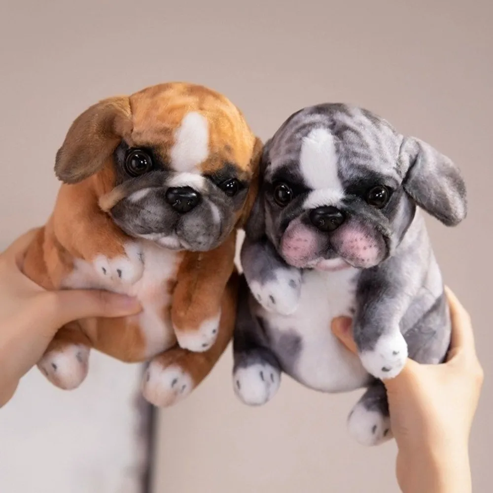 Cute Simulation Pug Poodle Puppy Plush Toys Room Decor Children Birthday Gift Stuffed Doggy Sitting Dog Doll