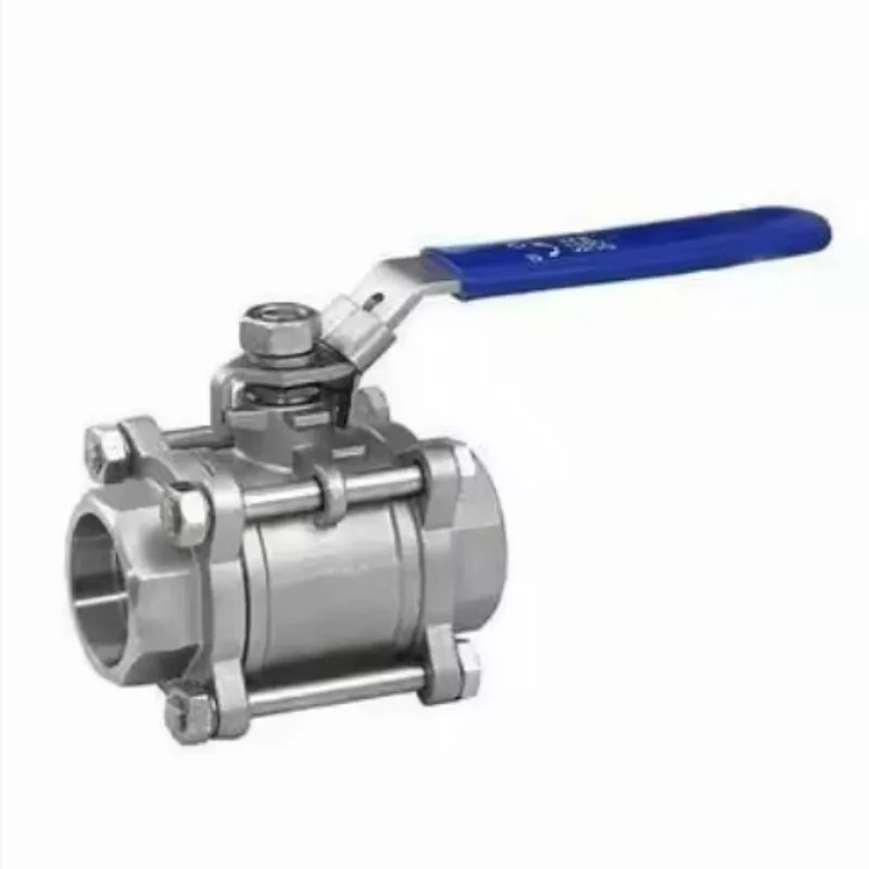 Manueller dreiteiliger Kugelhahn aus Edelstahl, hohe Qualität für Wasser, Gas, Öl, Säure bei hohen Temperaturen, OEM, anpassbar