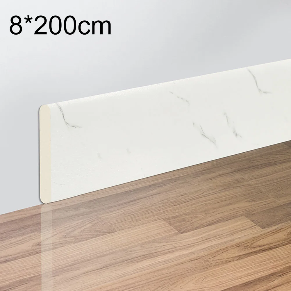 Marble Patterned Self Skirting Board for Wall Corners and Table Edges Thickened Anticollision Strip for Home Decor