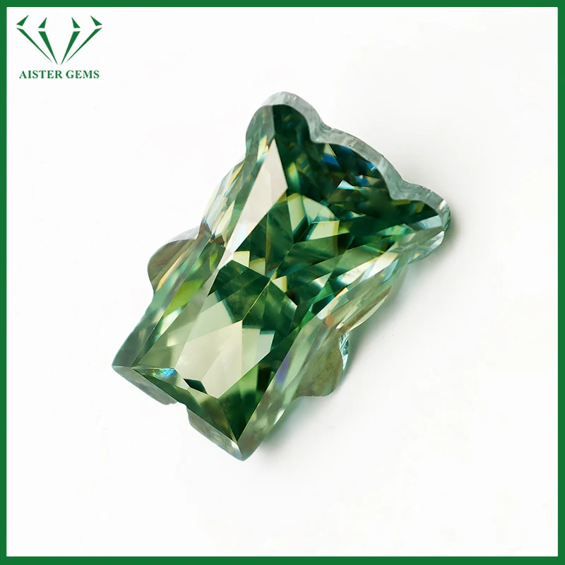 

Натуральный зеленый цвет в форме плюшевого мишки Муассанит Камень VVS1 Lab Diamond Pass Тестер бриллиантов для самостоятельного изготовления ювелирных изделий
