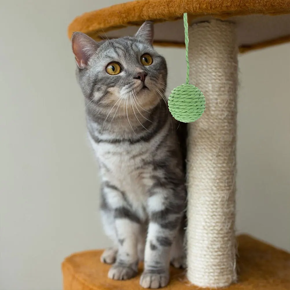 

2pcs Scratching Post Replacement Sisal Ball Multi-Functional Cat For Indoor Cats Kitten Play Climbing Frame Scratching Cat