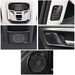 For GWM Tank 300 2021-2024 Accessories Car Door Speaker Cover Trim Front Reading Sound Horn Anti Hit Stainless Steel Cap