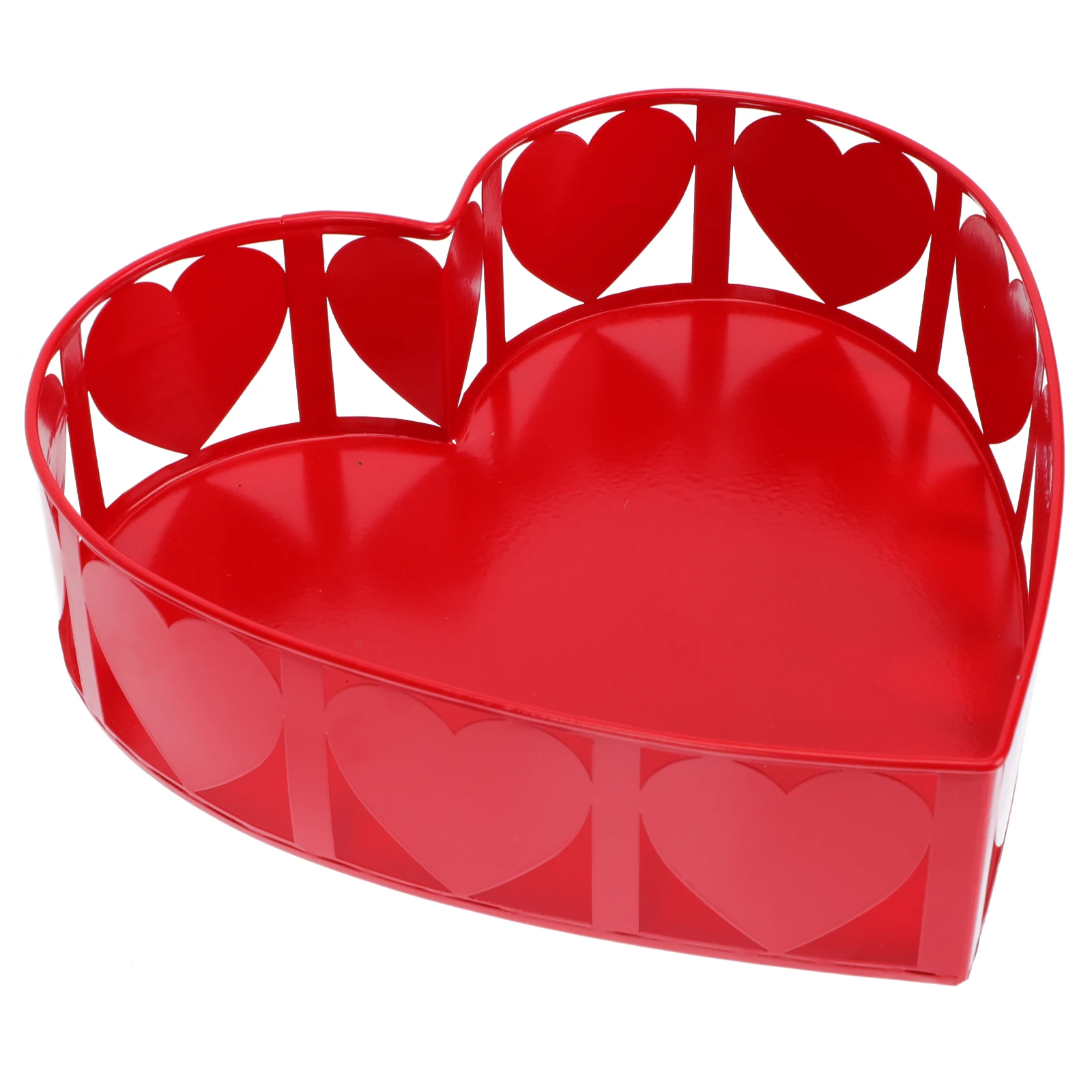 

Heart Shaped Flowerpot Galvanized Sheet Vase for Dried Flowers Home Decor Plant Pot Hollow Garden Planter Indoor Outdoor Red