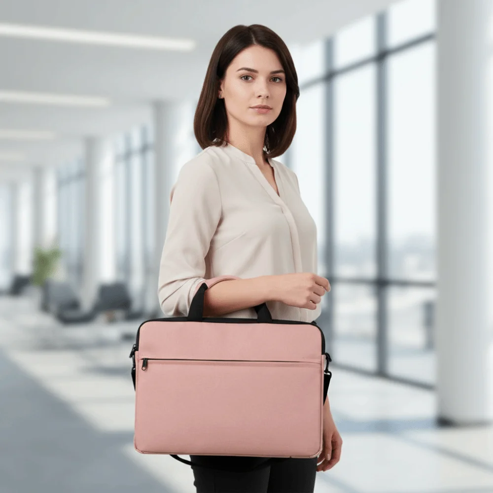 Ultra Thin Laptop Handbag for 13-14inch with Shoulder Strap Computer Storage Bag Shockproof Waterproof Tablet Carry Case