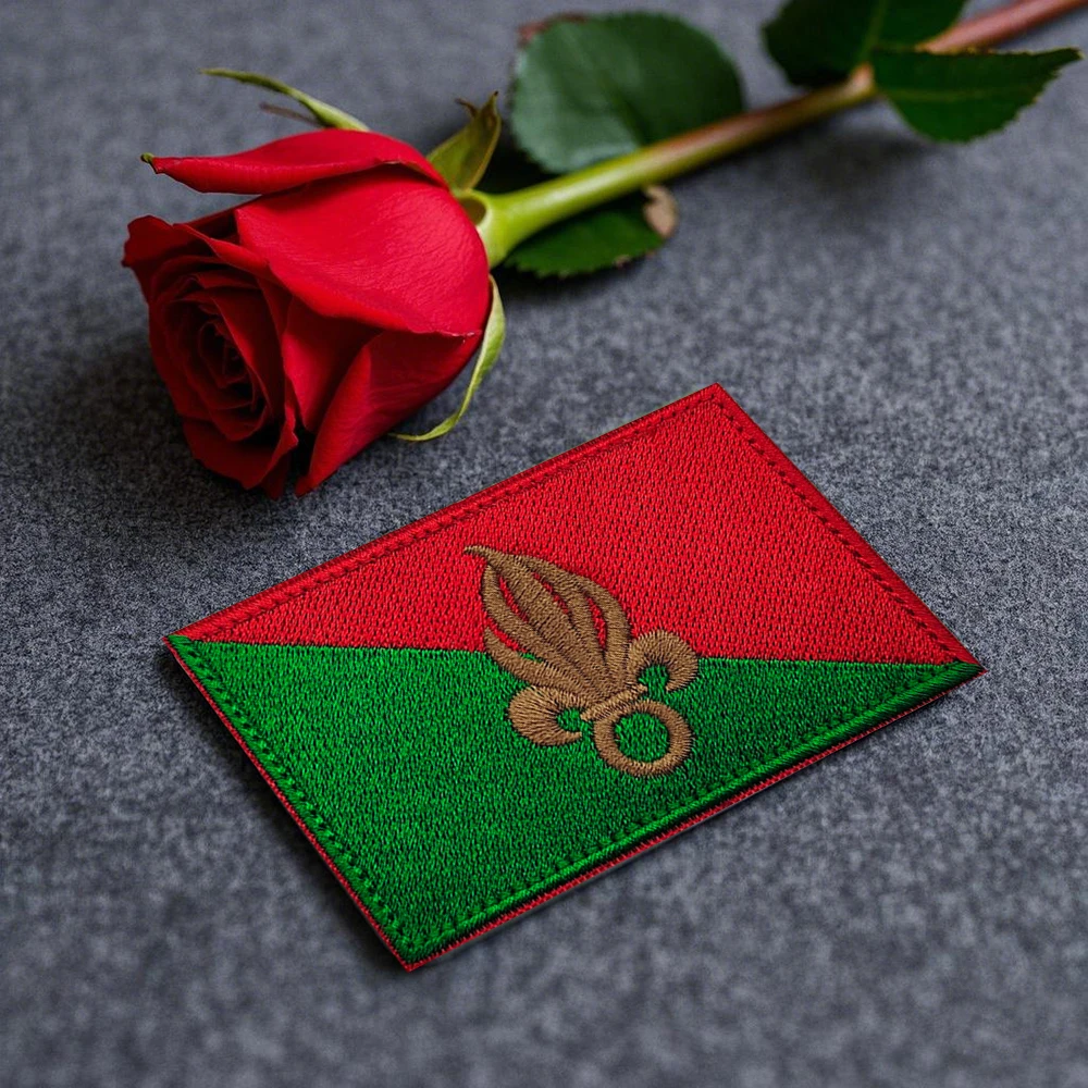 French Foreign Legion Tactical Patch Embroidered Fabric Accessory for Jacket Shoulder DIY Sew-on Applique