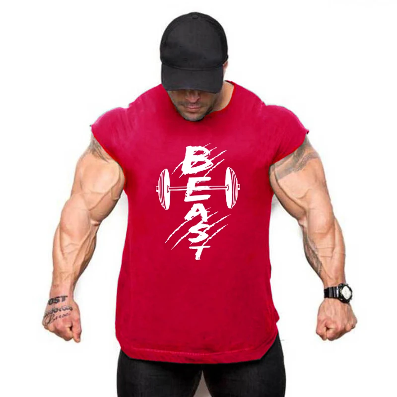 New Gym Tank Top Summer Brand Cotton Sleeveless Shirt Casual Fashion Fitness Stringer Tank Top Men bodybuilding Clothing