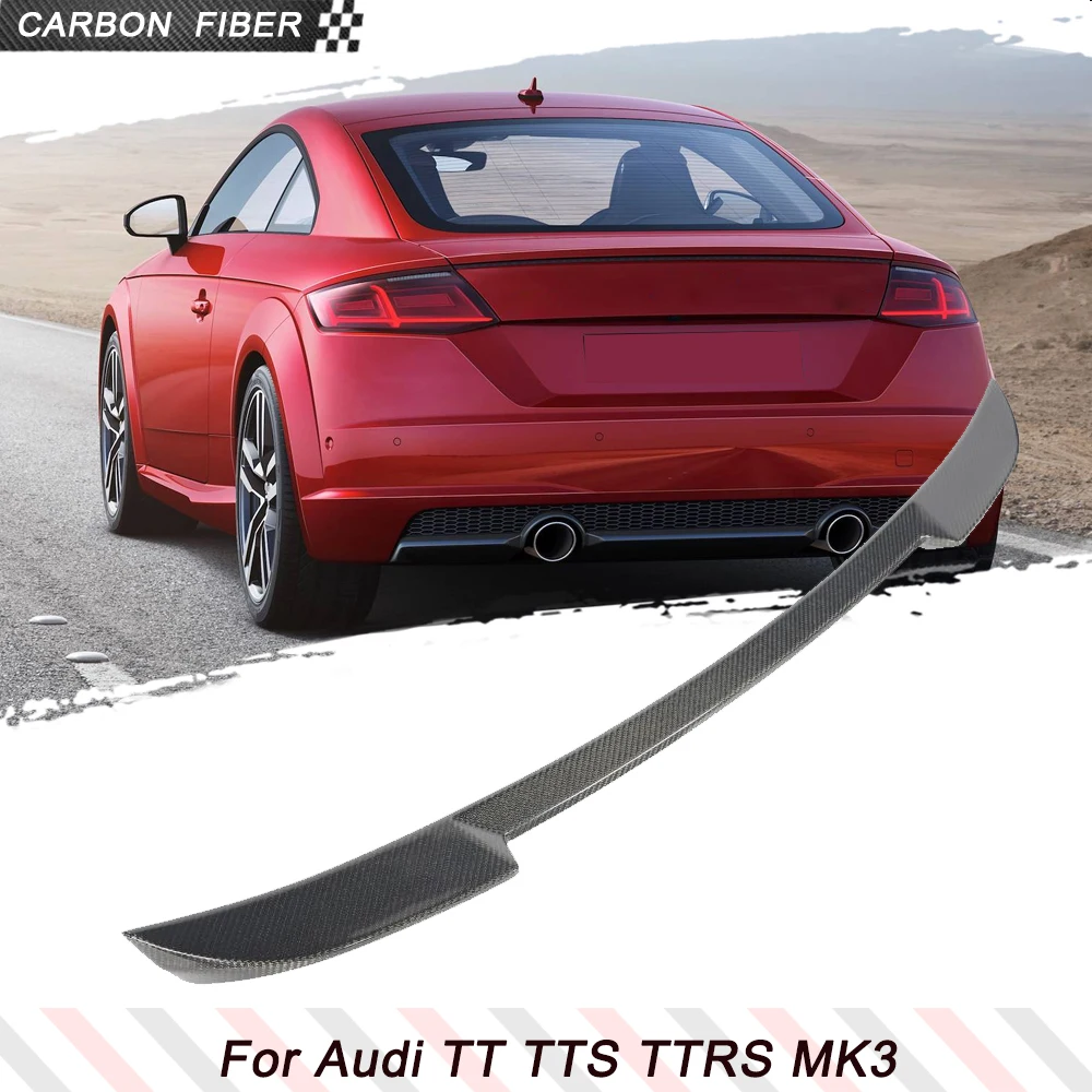 

Carbon Fiber Car Rear Trunk Racing Spoiler Boot Wing Lip for Audi TT MK3 8S TTS TTRS 2015-2023 Car Rear Trunk Lip Spoiler