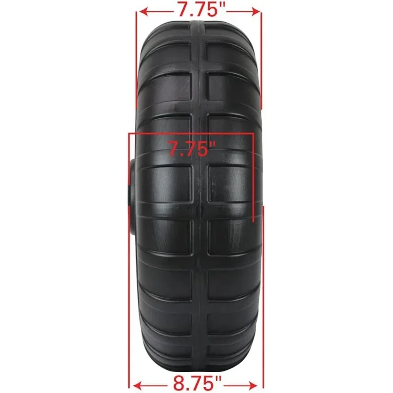 3005.3729 Rueda de elevación para muelle/barco enrollable de plástico resistente - 24, negro