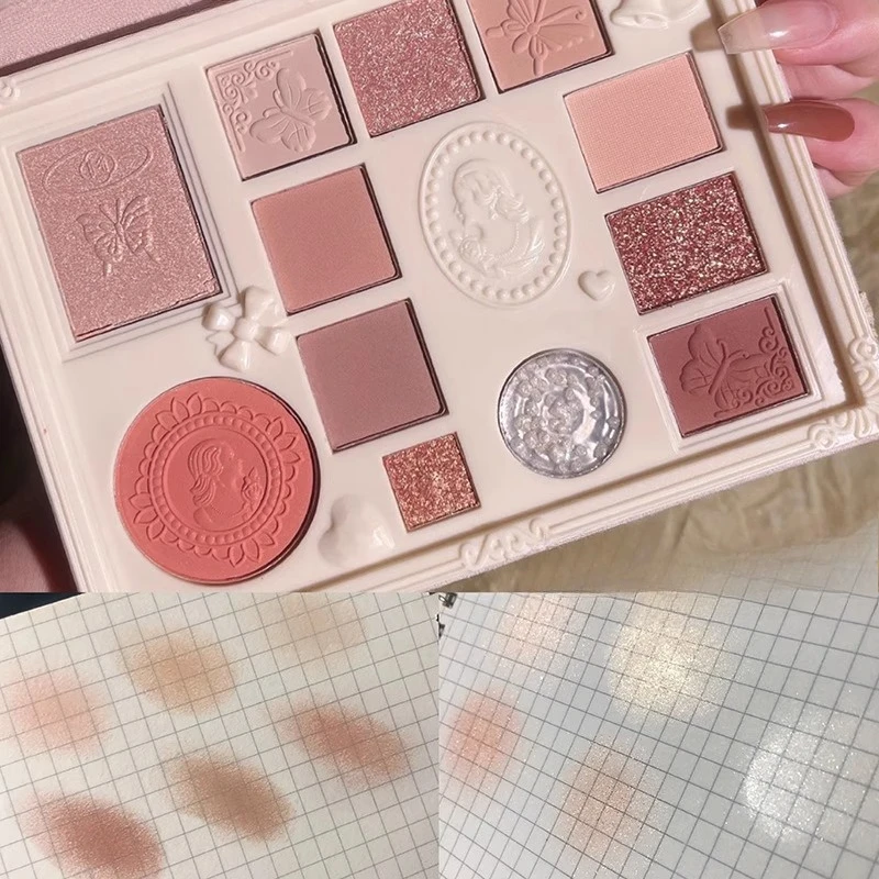 أنماط الدانتيل لامع ماتي عينيه طقم مكياج بريق لامعة الصباغ ظلال العيون طويلة الأمد ماكياج التجميل عارية ماكياج الفن