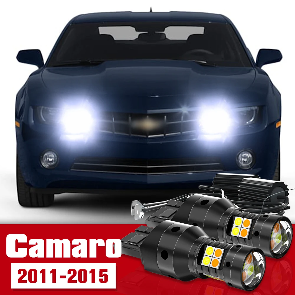 

2pcs LED Accessories Dual Mode Turn Signal+Daytime Running Light DRL For Chevrolet Camaro 2011-2015 2012 2013 2014