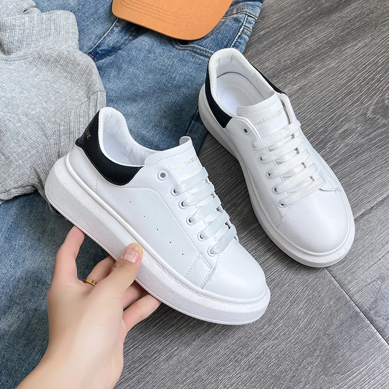 Women Shoes New Thick Sole Shoe Versatile Anti Slip Female Vulcanized Shoes Breathable Casual Small White Shoes Fashion Sneakers