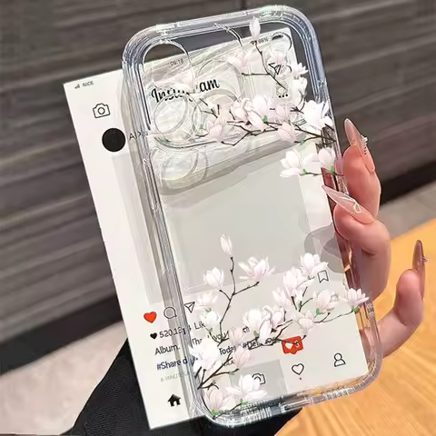 Magnolia Flower Phone Case For OPPO Reno 14 13 12 11 10 Pro Plus 14F 13F 11F 12F 7 A78 A79 A98 A38 A58 A60 A3 Pro A2 A6X A5X A3X