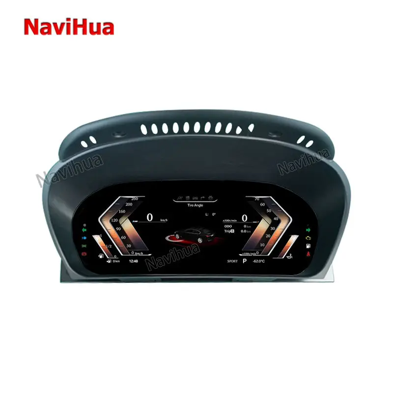 Navihua 12.3'' Original Car Digital Cluster Instrument for BMW 5 Series Old E60 E61 2003-2009 Automotive Dashboard Speedometer