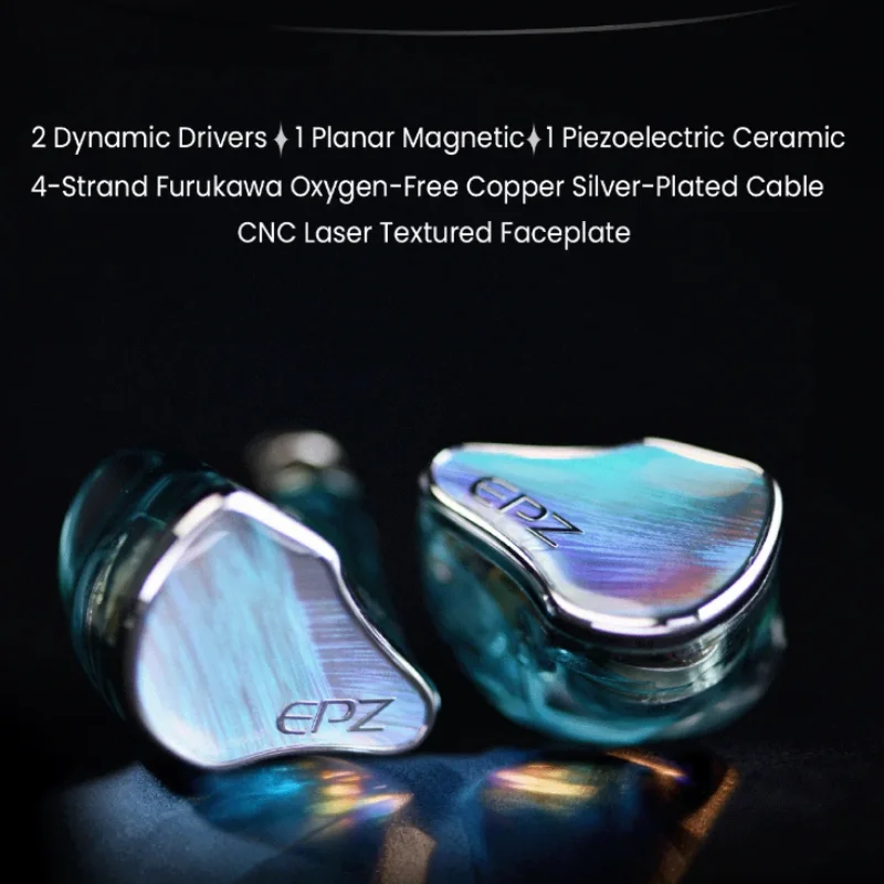 EPZ P40 In-Ear Wired Monitoring Headphones 2DD+1Planar+1PZT
