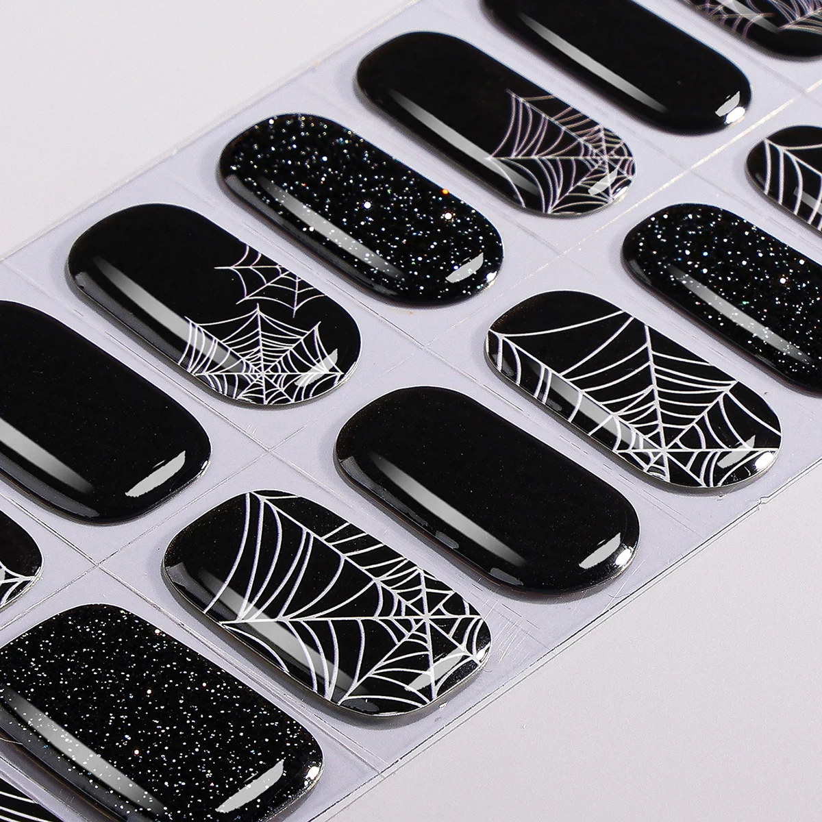 20枚入り ハロウィン セミキュアジェルネイルラップ フルカバー ゴシックジェルネイルステッカー 長持ちジェルマニキュア デカールデコレーション