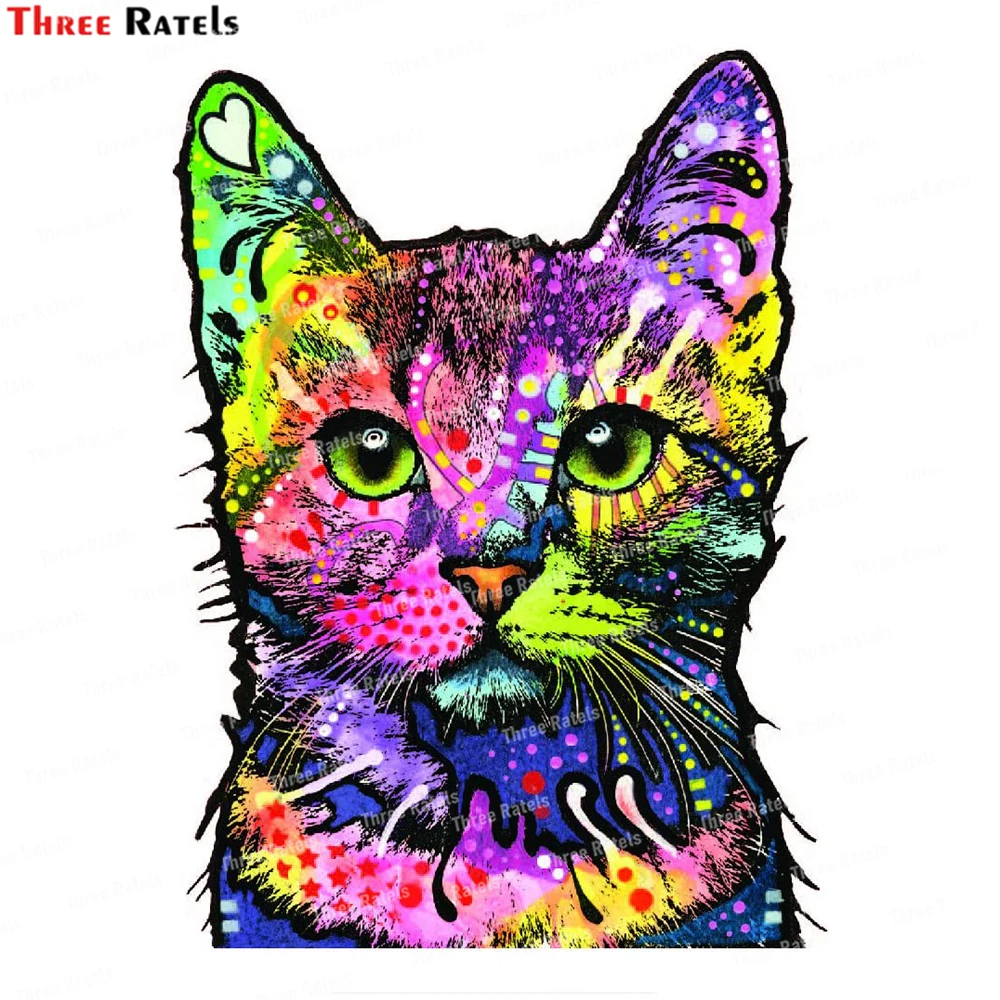 Three Ratels I863 Enjoy It Dean Russo Cat Car Stickers, Outdoor Rated Vinyl Stickers Decal for Windows Bumpers Laptops or Crafts