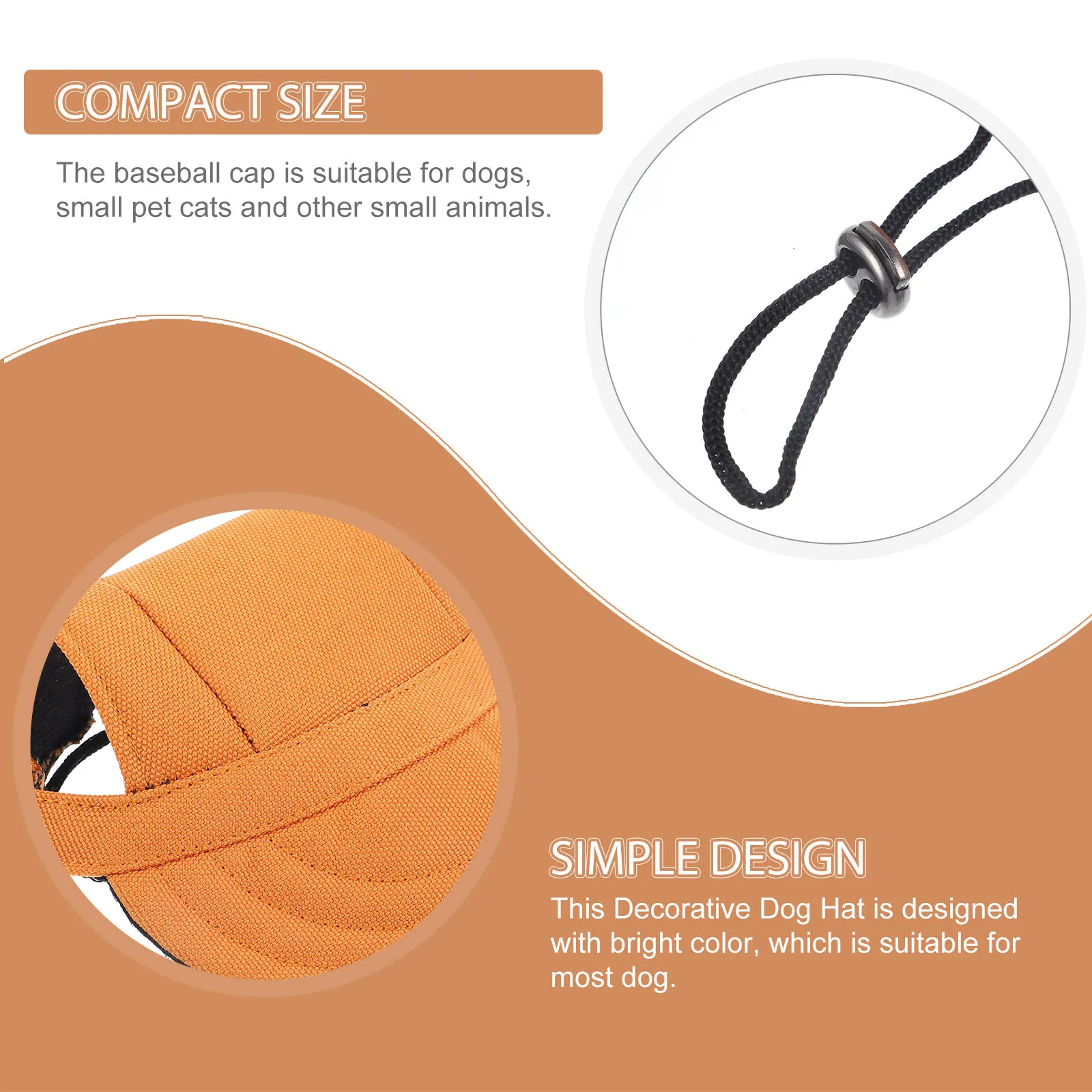 

Pet Baseball Cap Dog Hat Small Dogs Sports Summer Novelty Puppy Hats Ear Caps Decorative Lightweight Comfortable Canvas Bright