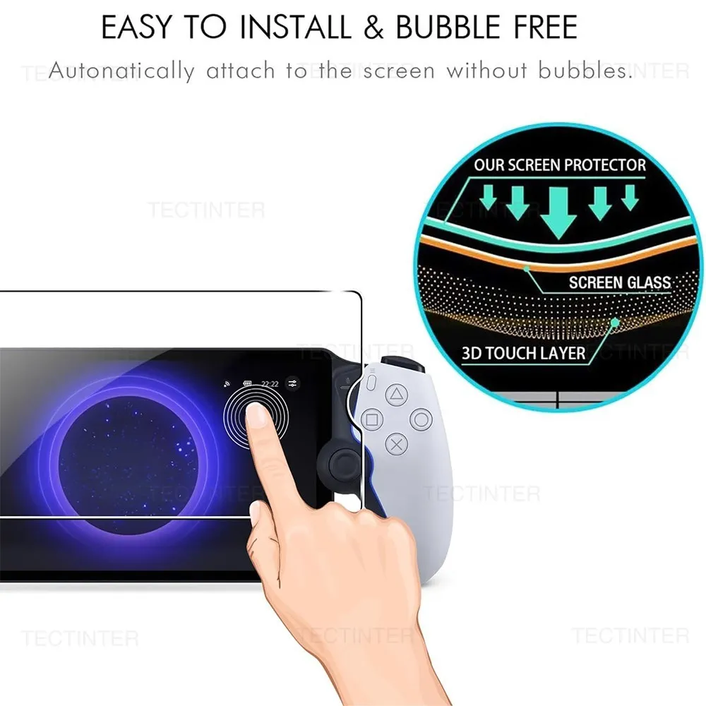1/2 قطعة حامي الشاشة لسوني بلاي ستيشن PS5 بوابة يده المضادة للخدش الزجاج المقسى طبقة رقيقة واقية الألعاب الملحقات #4