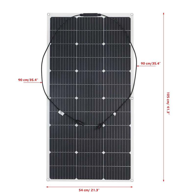 300W 600W Flexible Solar Panel With 60A Solar Regulator Cable For 12V Battery Charger Home Roof Outdoor Camping Car RV Boat