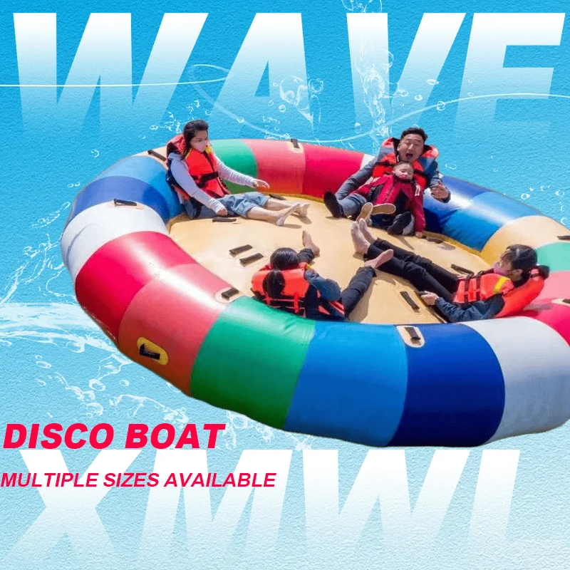 

Inflatable Pvc Towable River Disco Boat Raft With Pump Inflatable Beach Waterski Towable Tube Ufo Boat