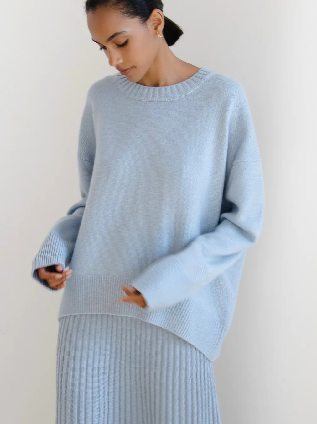 

Women's Casual Versatile Knitted Sweater Comfortable Polyester Fiber Long Sve round Ne Thiened Winter Faion Top