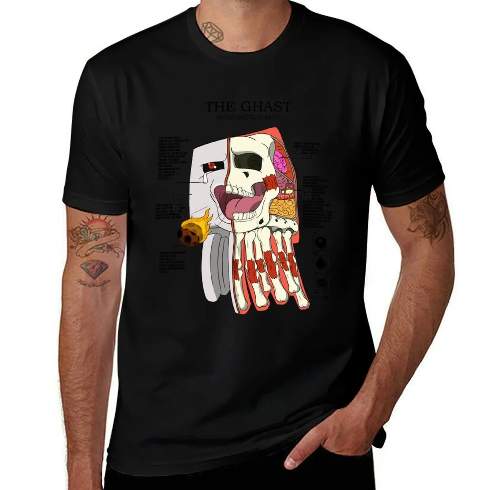 

THE GHAST ANATOMY T-Shirt Casual Loose Daily Wear T-Shirt
