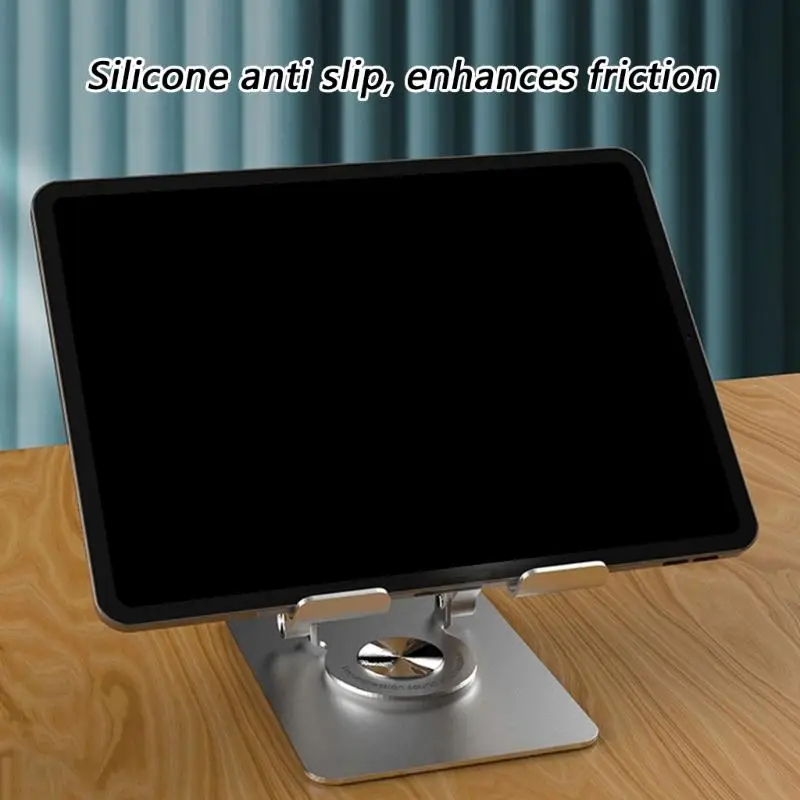 

652F Portable Tablet Stand Foldable Support Base Notebook Stand Bracket 360 Degree Rotatable Tablet Computer Cooling Bracket