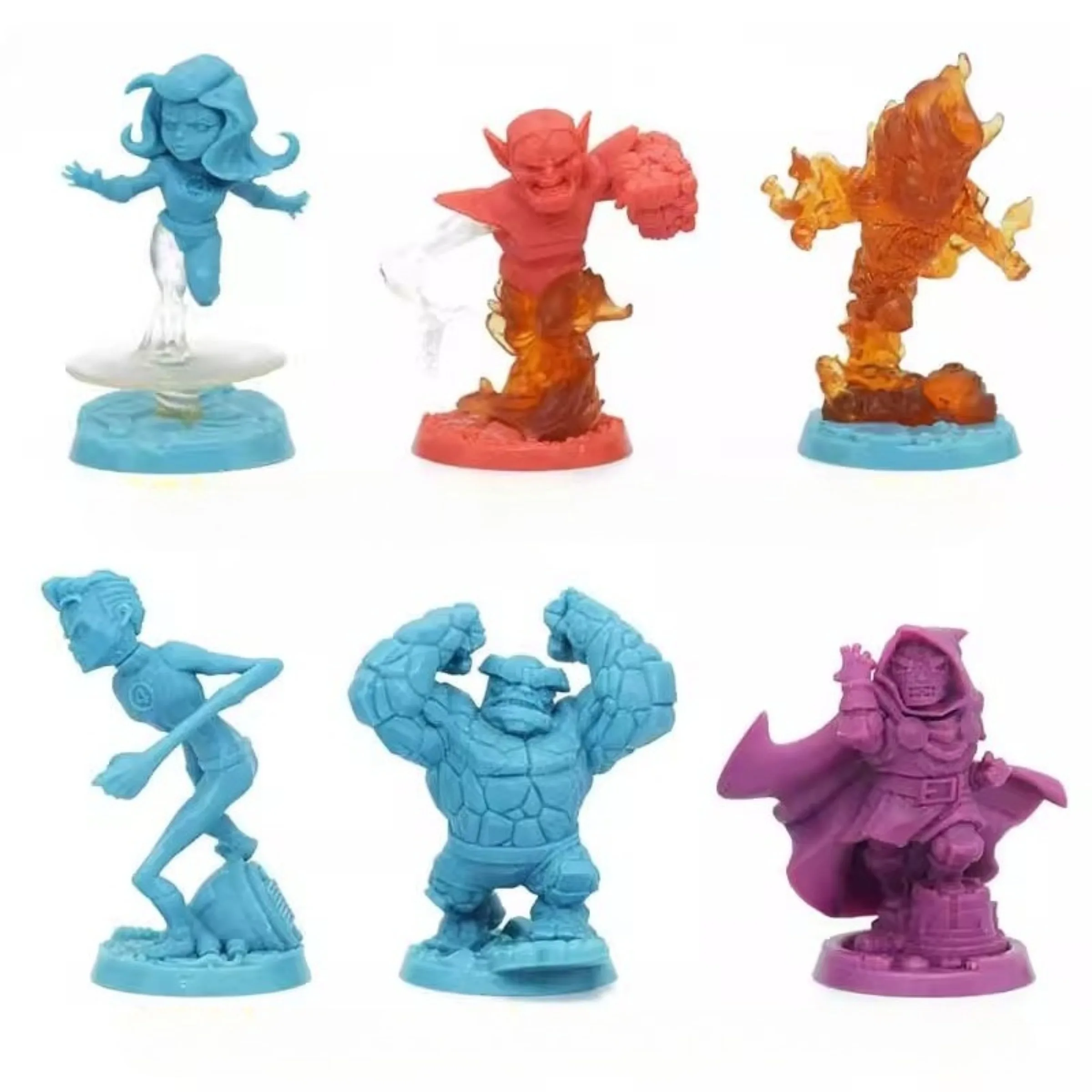 Juego de mesa TRPG, miniaturas de superhéroes, Kickstarter, figuras de héroes elementales de fuego exclusivas, modelo de juguetes