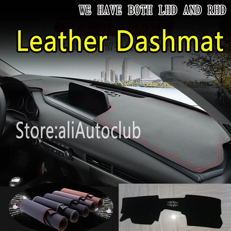 

For Mazda CX-30 CX30 2019 - 2025 2020 2021 2022 Leather Dashmat Dashboard Cover Dash Mat Carpet Custom Car Styling accessories