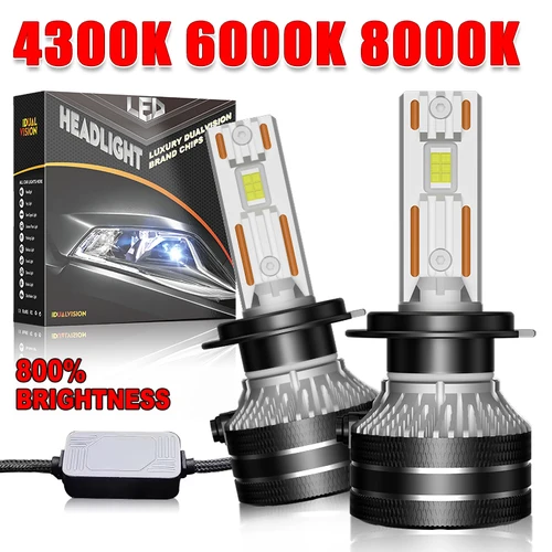 Dualvision K5C H4 faro LED H7 H1 H11 9005 HB3 9006 HB4 9012 HIR2 880 881 9007 9008 H13 5570 CSP Canbus lámpara de coche luces antiniebla