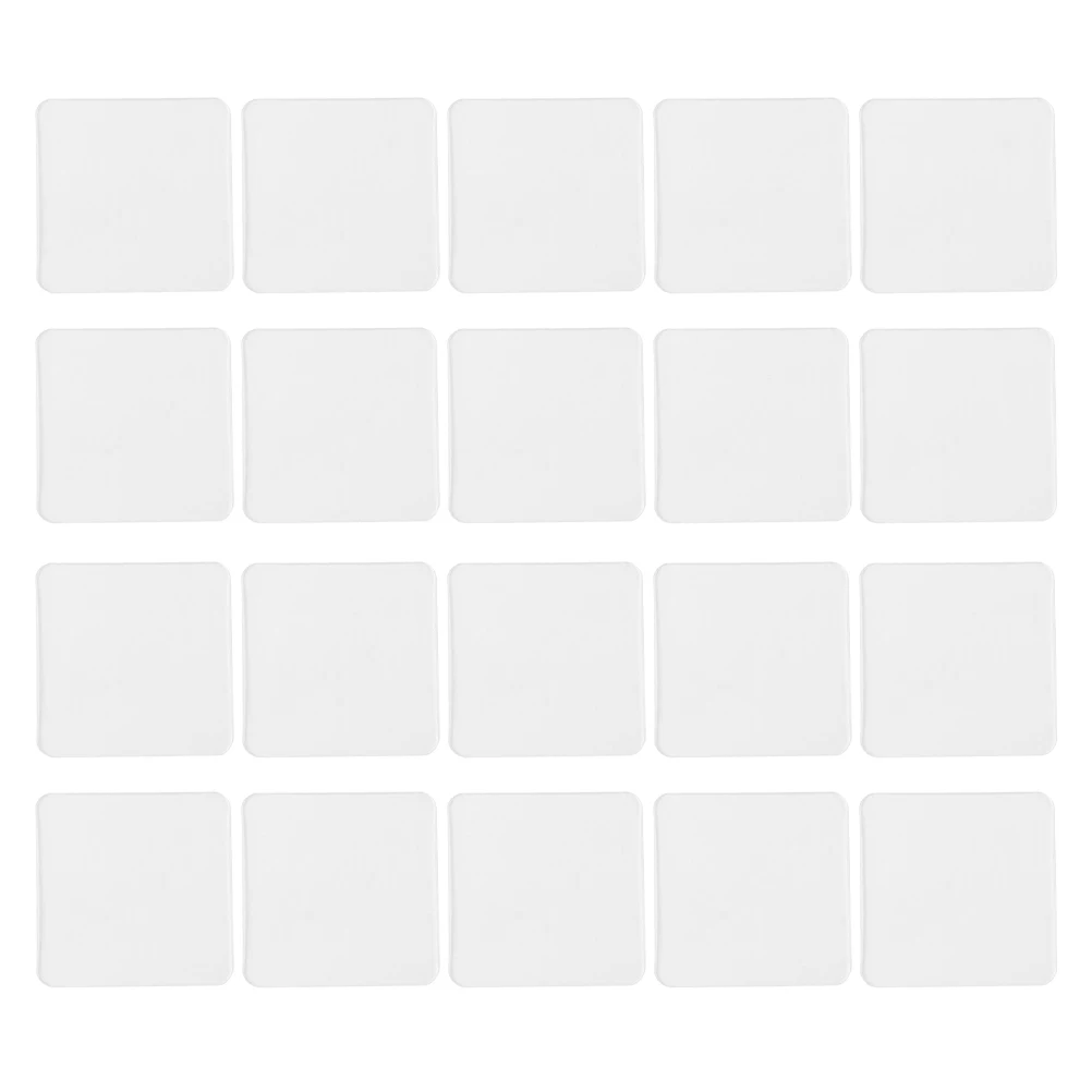 20 個 60X60Mm 透明両面ナノ粘着テープ防水強力な再利用可能な多機能ユニバーサルペースト浴室用
