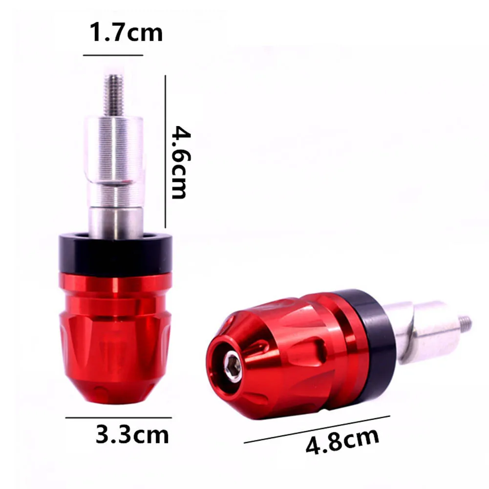 Motorcycle Handlebar Grip Ends Made from Aluminum Alloy Compatible with 22MM Handlebars for Improved Riding Comfort