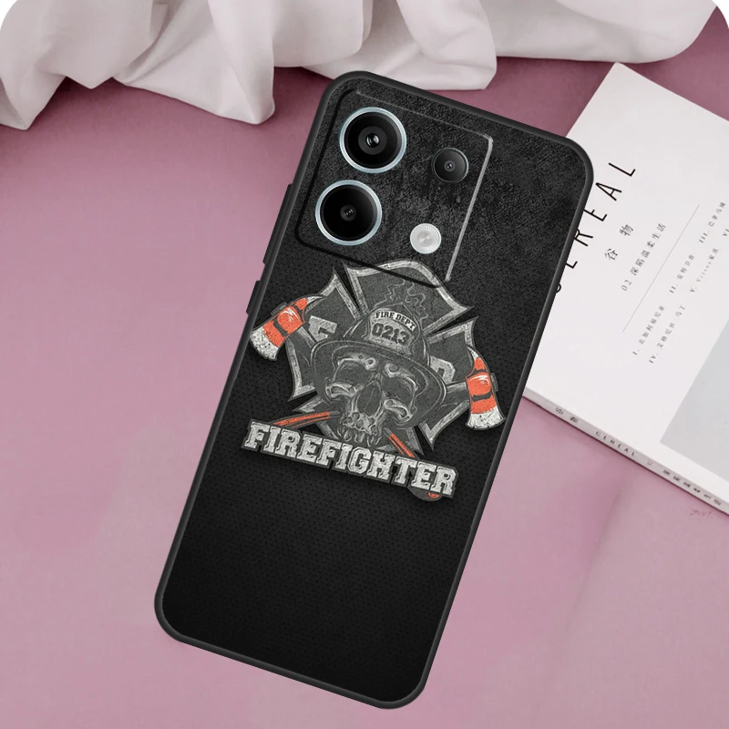 Rescue Fire Dept Case For Redmi Note 13 Pro 9 10 11 12 Pro Plus 9S 10S 11S 12S Cover For Redmi 12C 10C 13C