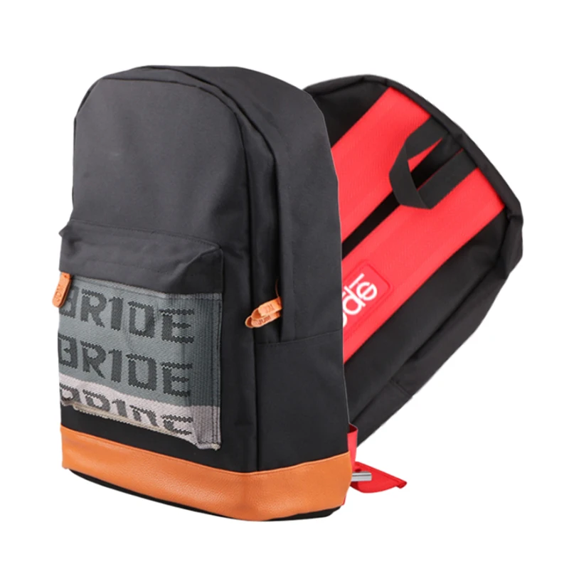 JDM Style Racing Seatbelt Fabric Bride Backpack Auto Canvas SP Backpack Racing Backpack With Racing Shoulder Straps