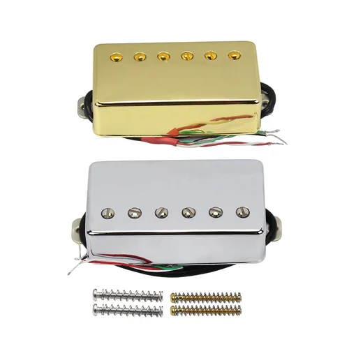 FLEOR 1 pieza LP guitarra Alnico 5 pastilla Humbucker 4 conductores piezas de guitarra eléctrica de cuello o puente